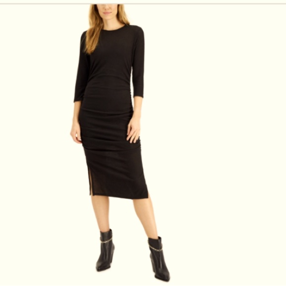 Inc International Concepts 3/4-Sleeve Ruched Dress